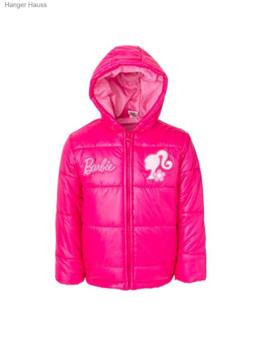 Girls Hooded Puffer Jacket Quilted Zip Up Winter Coat